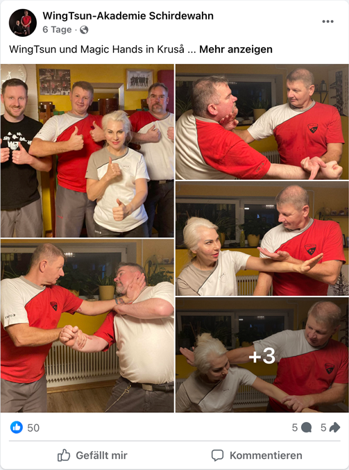 Screenshot der Facebook Seite von der WingTsun-Akademie Lübeck